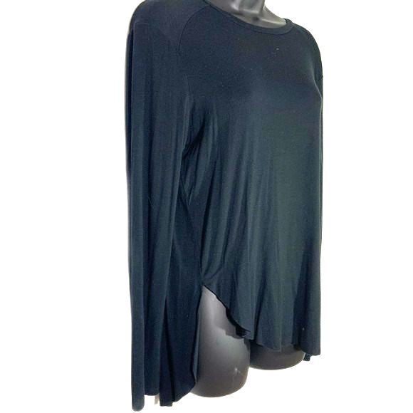 HALOGEN ASYMMETRICAL LONG SLEEVE TOP BLACK SIZE SMALL - Picture 4 of 10